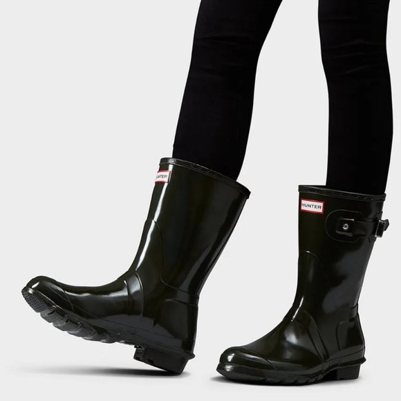 Hunter Black Women's Winter & Rain Boots - Picture 1 of 11